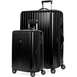 imageSwissGear 7910 Hardside Expandable Luggage with Spinner Wheels TSA Lock and USB Black CarryOn 20InchBlack