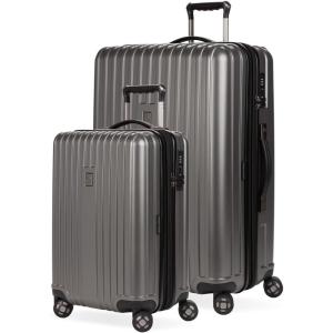 imageSwissGear 7910 Hardside Expandable Luggage with Spinner Wheels TSA Lock and USB Black CarryOn 20InchGunmetal