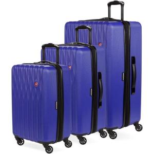 imageSwissGear 8018 Hardside Expandable Luggage with Spinner Wheels Black CarryOn 20InchBlue Violet
