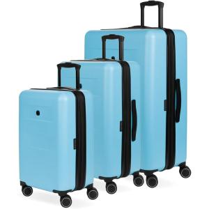 imageSwissGear 8020 Eclipse Hardside Expandable Luggage with Spinner Wheels Powder Blue CarryOn 18InchPowder Blue