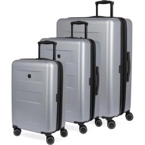 imageSwissGear 8020 Eclipse Hardside Expandable Luggage with Spinner Wheels Powder Blue CarryOn 18InchUltimate Grey
