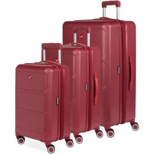 imageSwissGear 8090 Hardside Expandable Luggage with Spinner Wheels Black CheckedLarge 28InchBurgundy