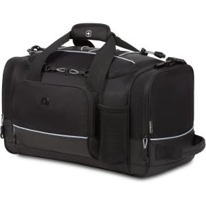 imageSwissGear Apex Duffle Bag for Travel and Gym with BungeeCord SystemBlack Dobby
