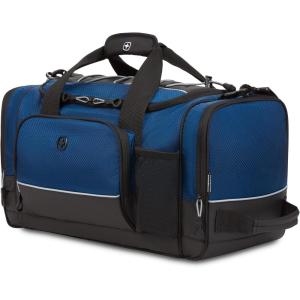 imageSwissGear Apex Duffle Bag for Travel and Gym with BungeeCord SystemNavy Dobby