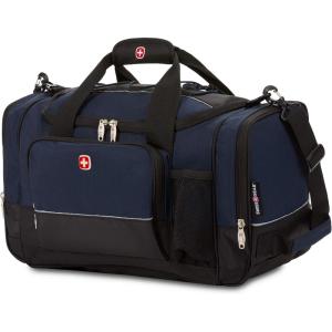 imageSwissGear Apex Duffle Bag for Travel and Gym with BungeeCord SystemNavyBlack