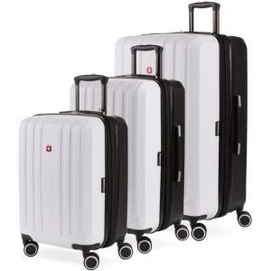 imageSwissGear Duet Hardside Expandable Luggage with Spinner Wheels Light BlueNavy 3Piece Set 192428BlackWhite