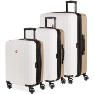 imageSwissGear Duet Hardside Expandable Luggage with Spinner Wheels Light BlueNavy 3Piece Set 192428IvoryTaupe