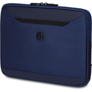 imageSwissGear Padded Zippered Laptop Sleeve MicroTwill Laptop Case with Zippered Front Compartment ampamp Fleece LiningBallistic Navy Blue