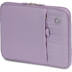 imageSwissGear Padded Zippered Laptop Sleeve MicroTwill Laptop Case with Zippered Front Compartment ampamp Fleece LiningLilac