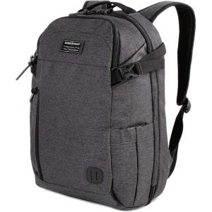 imageSwissGear Hybrid Travel Laptop Backpack Heather Grey 18Inch