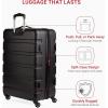 imageSwissGear 7366 Signature Hardside Expandable Luggage with Spinner Wheels TSA Lock CupHolder Chocolate 2Piece Set 1927Black