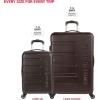 imageSwissGear 7366 Signature Hardside Expandable Luggage with Spinner Wheels TSA Lock CupHolder Chocolate 2Piece Set 1927Chocolate