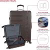 imageSwissGear 7366 Signature Hardside Expandable Luggage with Spinner Wheels TSA Lock CupHolder Chocolate 2Piece Set 1927Chocolate