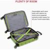 imageSwissGear 7366 Signature Hardside Expandable Luggage with Spinner Wheels TSA Lock CupHolder Chocolate 2Piece Set 1927Green