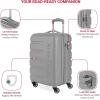 imageSwissGear 7366 Signature Hardside Expandable Luggage with Spinner Wheels TSA Lock CupHolder Chocolate 2Piece Set 1927Grey