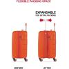 imageSwissGear 7366 Signature Hardside Expandable Luggage with Spinner Wheels TSA Lock CupHolder Chocolate 2Piece Set 1927Orange