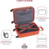 imageSwissGear 7366 Signature Hardside Expandable Luggage with Spinner Wheels TSA Lock CupHolder Chocolate 2Piece Set 1927Orange