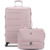imageSwissGear 7366 Signature Hardside Expandable Luggage with Spinner Wheels TSA Lock CupHolder Chocolate 2Piece Set 1927Pink