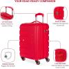 imageSwissGear 7366 Signature Hardside Expandable Luggage with Spinner Wheels TSA Lock CupHolder Chocolate 2Piece Set 1927Red
