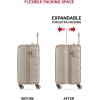 imageSwissGear 7366 Signature Hardside Expandable Luggage with Spinner Wheels TSA Lock CupHolder Chocolate 2Piece Set 1927Sand