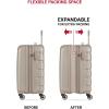 imageSwissGear 7366 Signature Hardside Expandable Luggage with Spinner Wheels TSA Lock CupHolder Chocolate 2Piece Set 1927Sand