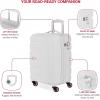 imageSwissGear 7366 Signature Hardside Expandable Luggage with Spinner Wheels TSA Lock CupHolder Chocolate 2Piece Set 1927White