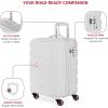 imageSwissGear 7366 Signature Hardside Expandable Luggage with Spinner Wheels TSA Lock CupHolder Chocolate 2Piece Set 1927White