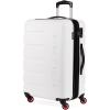 imageSwissGear 7366 Signature Hardside Expandable Luggage with Spinner Wheels TSA Lock CupHolder Chocolate 2Piece Set 1927White