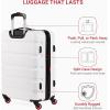 imageSwissGear 7366 Signature Hardside Expandable Luggage with Spinner Wheels TSA Lock CupHolder Chocolate 2Piece Set 1927White