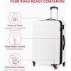 imageSwissGear 7366 Signature Hardside Expandable Luggage with Spinner Wheels TSA Lock CupHolder Chocolate 2Piece Set 1927White