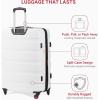 imageSwissGear 7366 Signature Hardside Expandable Luggage with Spinner Wheels TSA Lock CupHolder Chocolate 2Piece Set 1927White