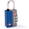 imageSwissGear TSAApproved Travel Sentry Combination Luggage Lock with Resettable Combo and Inspection Indicator Black One SizeBlue