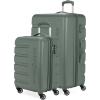 imageSwissGear 7366 Signature Hardside Expandable Luggage with Spinner Wheels TSA Lock CupHolder Chocolate 2Piece Set 1927Olive
