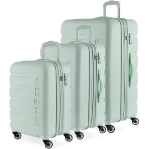 imageSwissGear 7366 Signature Hardside Expandable Luggage with Spinner Wheels TSA Lock CupHolder Chocolate 2Piece Set 1927Clearly Aqua