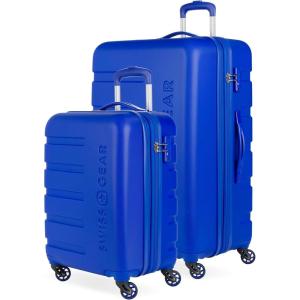 imageSwissGear 7366 Signature Hardside Expandable Luggage with Spinner Wheels TSA Lock CupHolder Chocolate 2Piece Set 1927Cobalt