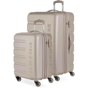 imageSwissGear 7366 Signature Hardside Expandable Luggage with Spinner Wheels TSA Lock CupHolder Chocolate 2Piece Set 1927Sand