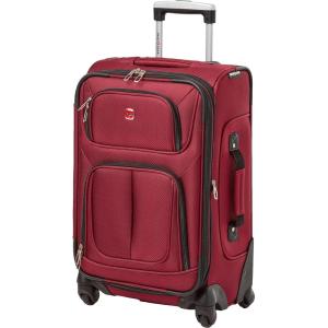 imageSwissGear Sion Softside Expandable Luggage with Spinner Wheels Burgundy CarryOn 21InchBurgundy